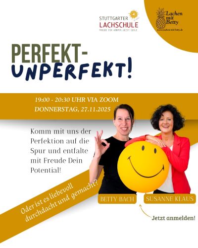 Perfekt Unperfekt! Online Workshop mit Susanne Klaus & Betty Bach